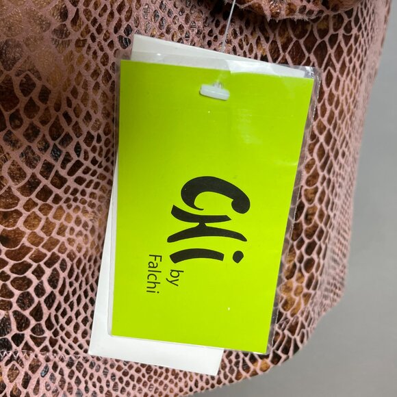 Chi by Falchi Jacket Faux Reptile Skin NWT Detachable Hood Women Size Large Coat - Picture 11 of 15